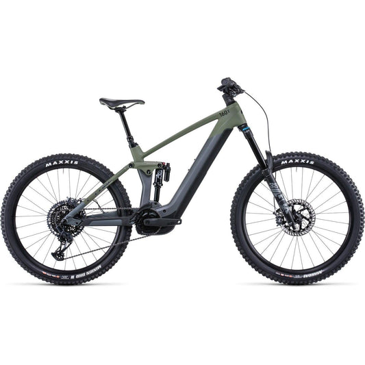 Cube Stereo Hybrid 160 HPC TM 750 Dual Suspension Electric Mountain Bike 27.5'' Flashgrey 'n' Olive
