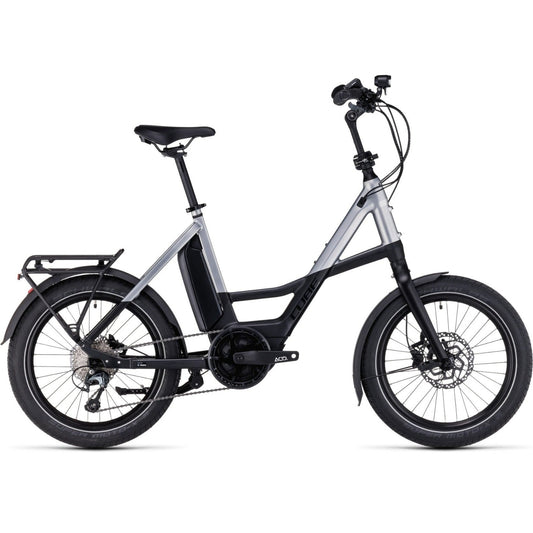 Cube Compact Sport Hybrid 500 Compact Electric Bike Black Polar Silver/Black