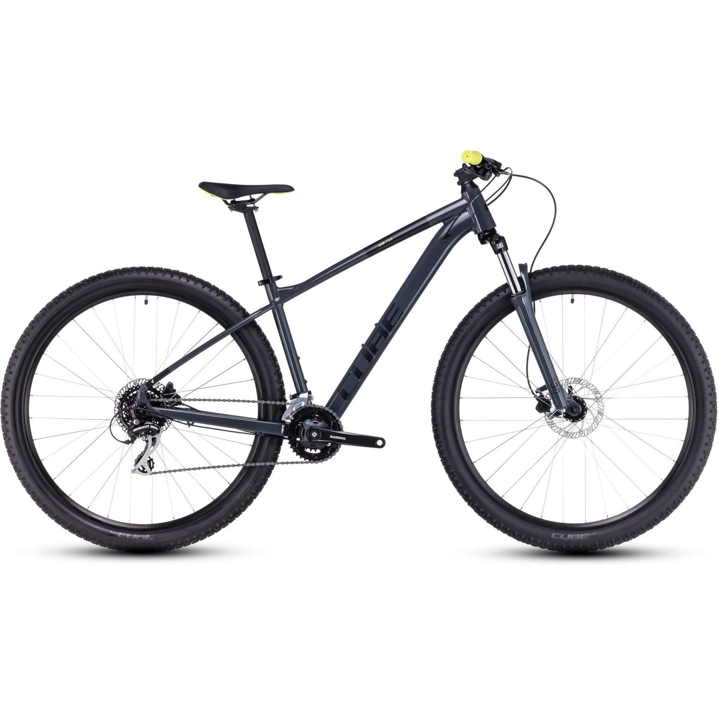 Cube Aim Pro Hardtail Mountain Bike Grey'n'Flash Yellow