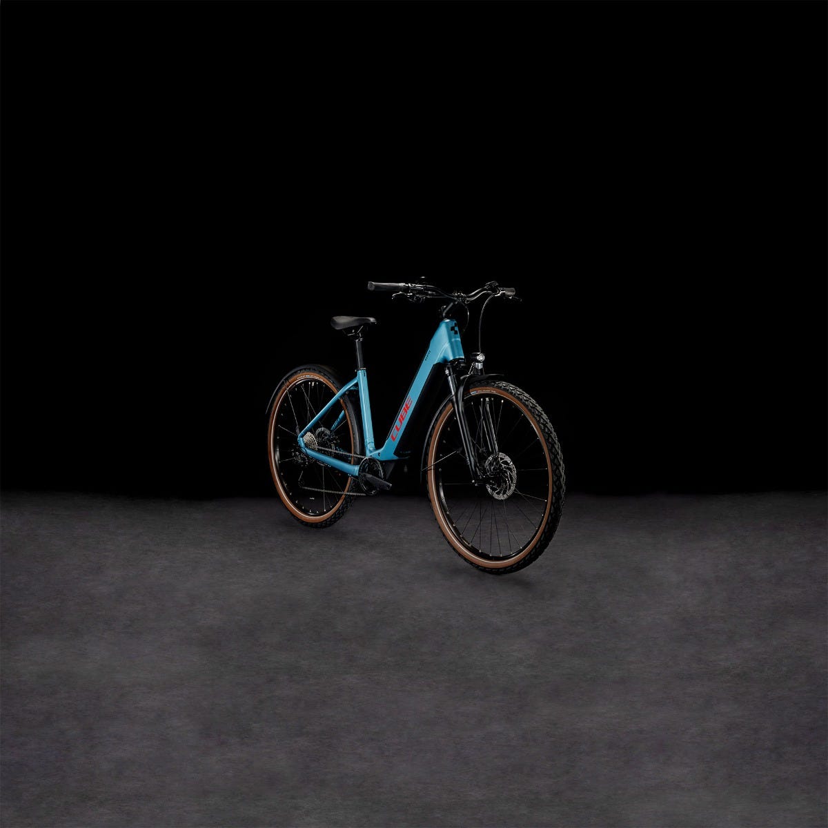 Cube Nuride Hybrid Performance 625 Allroad Easy Entry Electric Hybrid Bike Metal Blue n Red