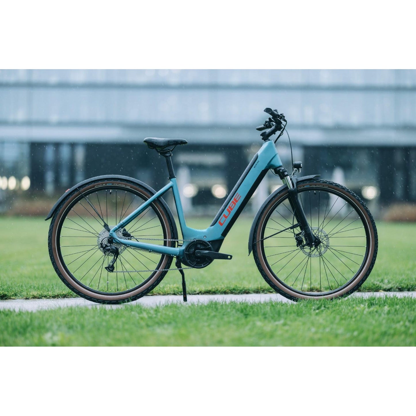 Cube Nuride Hybrid Performance 625 Allroad Easy Entry Electric Hybrid Bike Metal Blue n Red