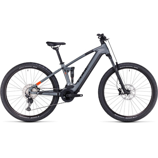 Cube Stereo Hybrid 120 Pro 625 Electric Mountain Bike Flash Grey 'n' Orange