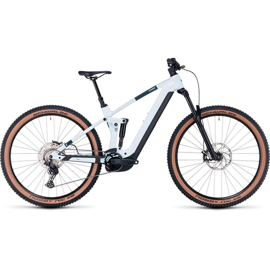 Cube Stereo Hybrid 140 HPC Pro 625 Electric Enduro Bike 625Wh Battery Frost White 'n' Grey