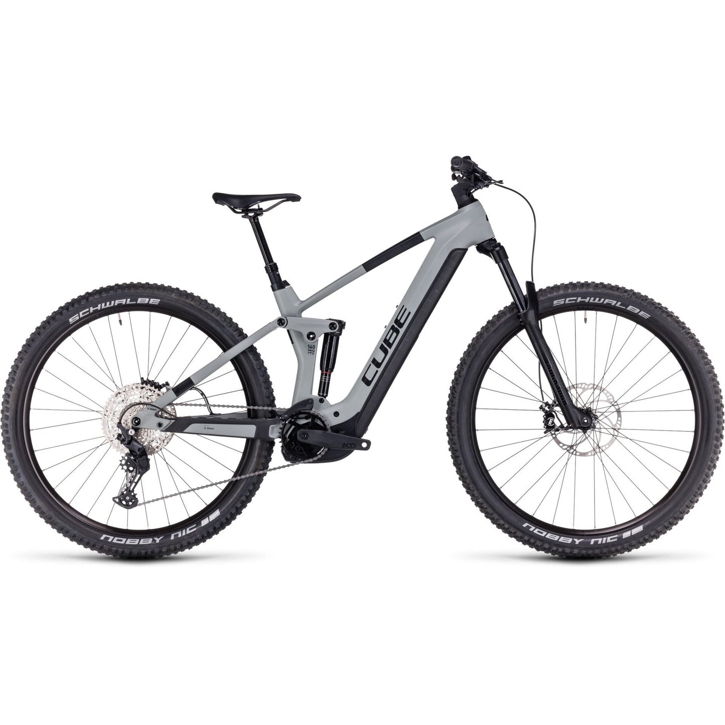Cube Stereo Hybrid 140 HPC Pro 625 Electric Dual Suspension Mountain Bike Swamp Grey 'n' Black