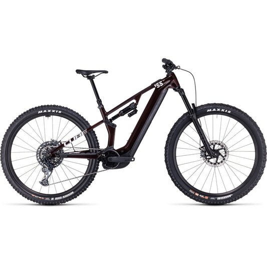 Cube Stereo Hybrid ONE55 C:68X SLX 750 Electric Mountain Bike 29'' Liquid Red n Carbon
