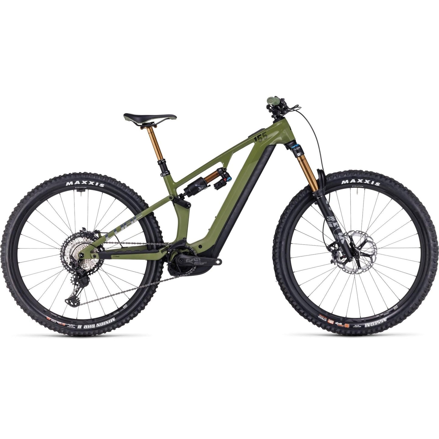 Cube Stereo Hybrid ONE55 C:68X TM 750 Electric Mountain Bike 29'' Olive n Chrome