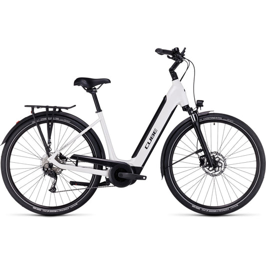 Cube Supreme Sport Hybrid ONE 500 Easy Entry Electric Hybrid Bike 500Wh Battery white'n'black