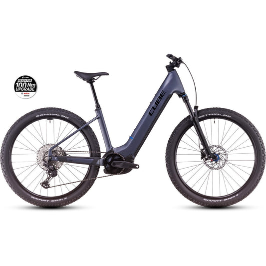 Cube Reaction Hybrid Pro 600 Easy Entry Electric Hardtail Mountain Bike Metallicgrey'n'Black