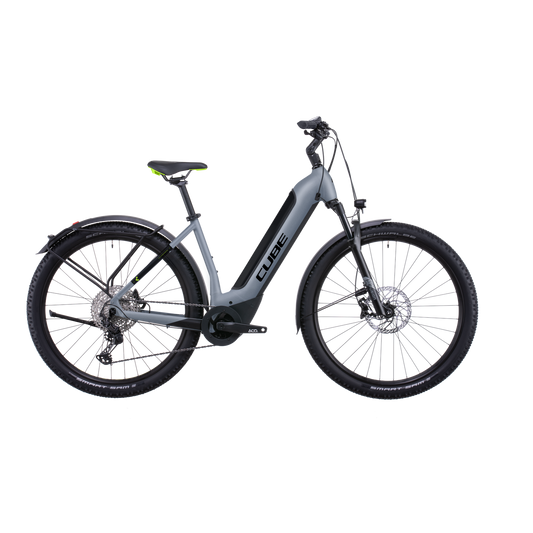Cube Reaction Hybrid Pro 500 Allroad Electric Hardtail Bike Grey/Green