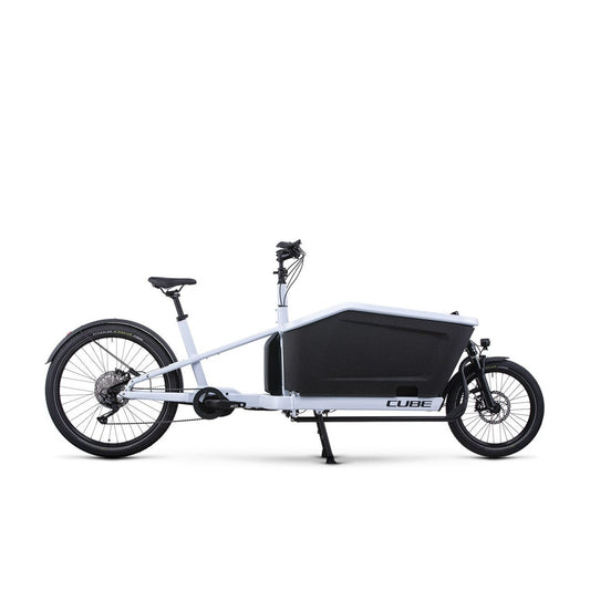 Cube Cargo Sport Hybrid 500 Electric Cargo Bike Flash White/Black