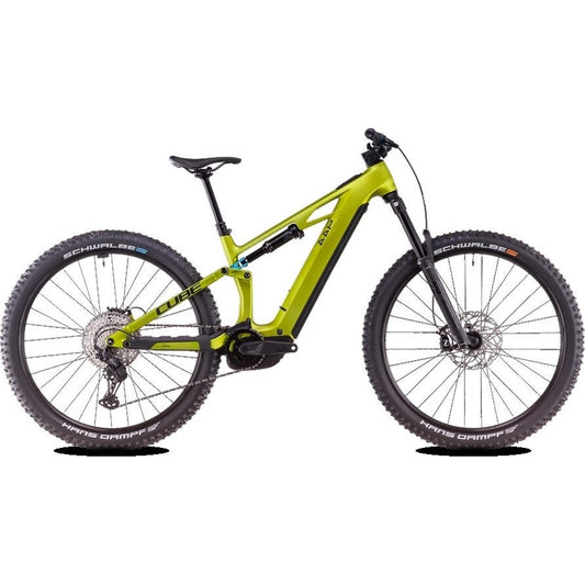 Cube Stereo Hybrid ONE44 HPC Race 800 Electric Enduro Bike Flashlime'n'Blue