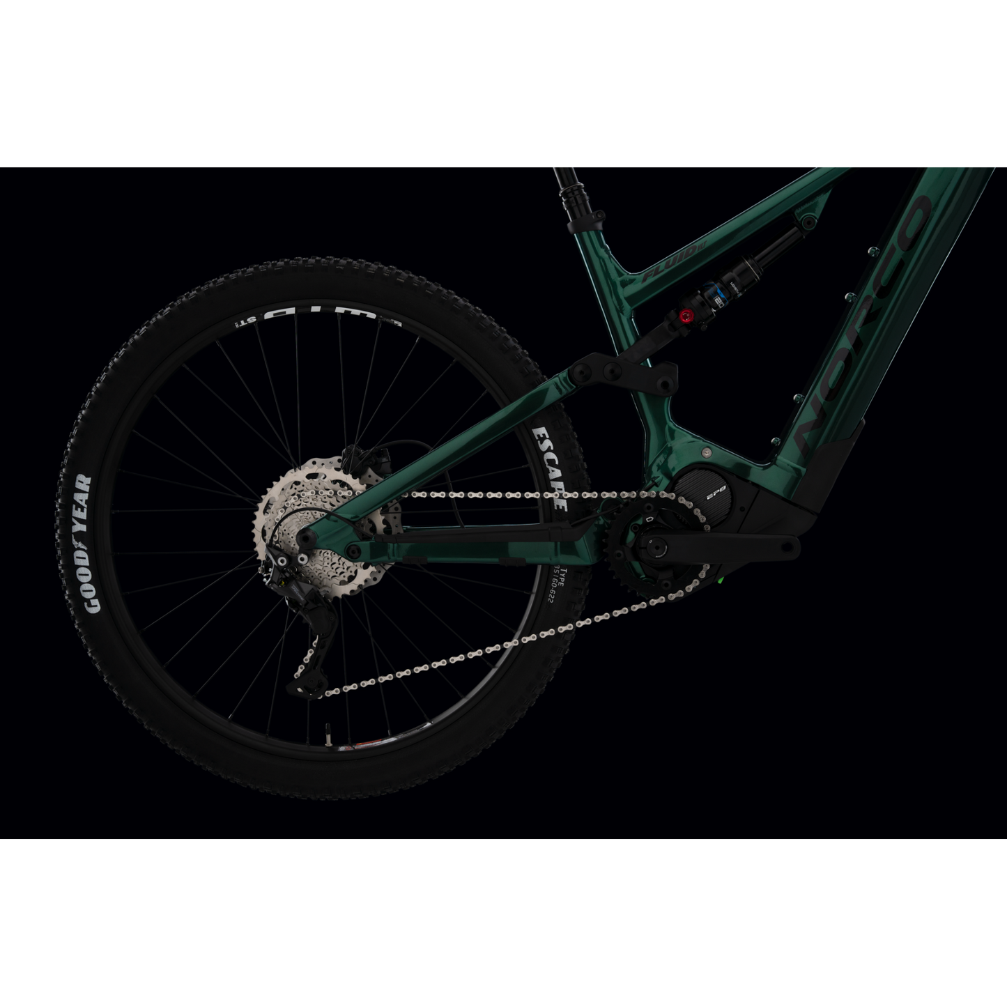 Norco Fluid VLT A2 Electric Dual Suspension Mountain Bike Green/Black - 720Wh Battery Included