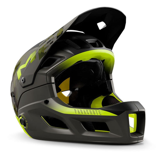 MET Parachute MCR Fullface Helmet Camo/Lime Green
