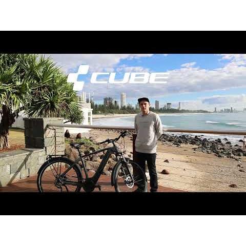 Cube Touring Hybrid ONE 500 EasyEntry Electric Hybrid Bike Grey Blue 'n' Blue