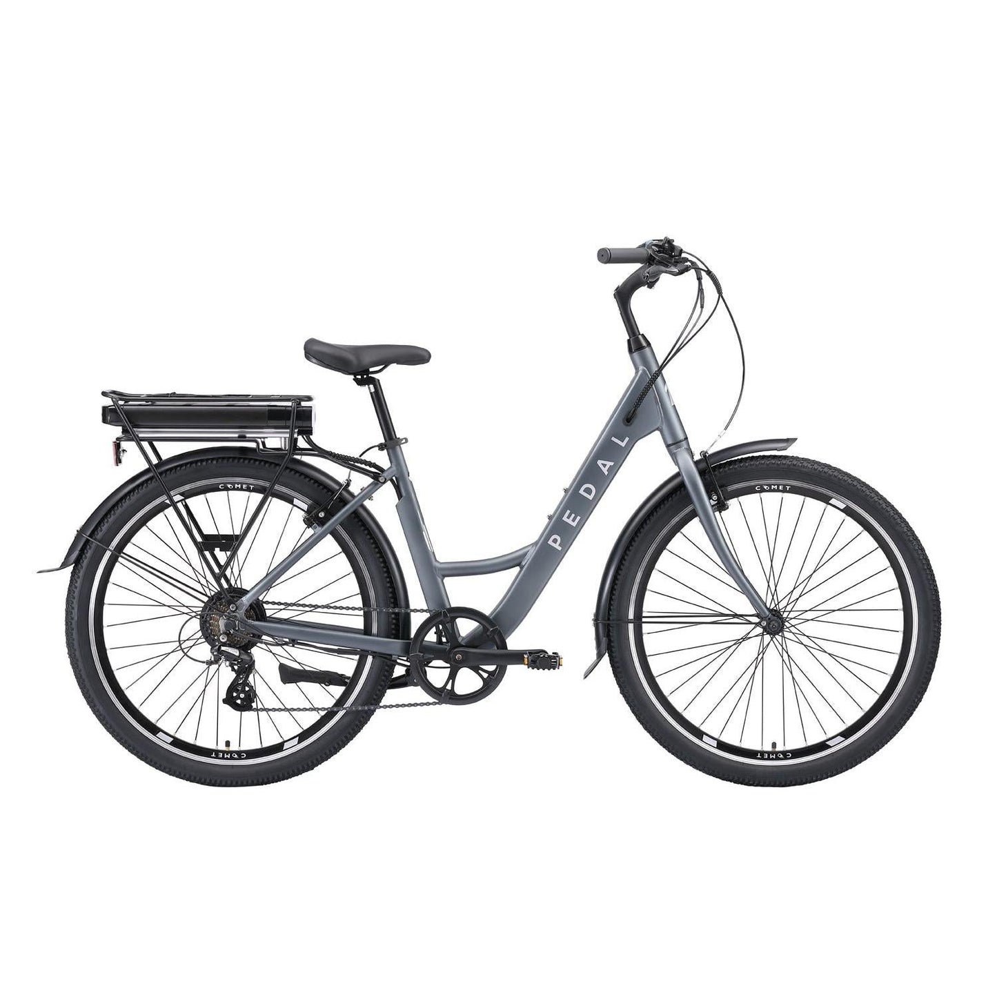 Pedal Comet 2 Step Through Electric Cruiser Bike Lunar Grey