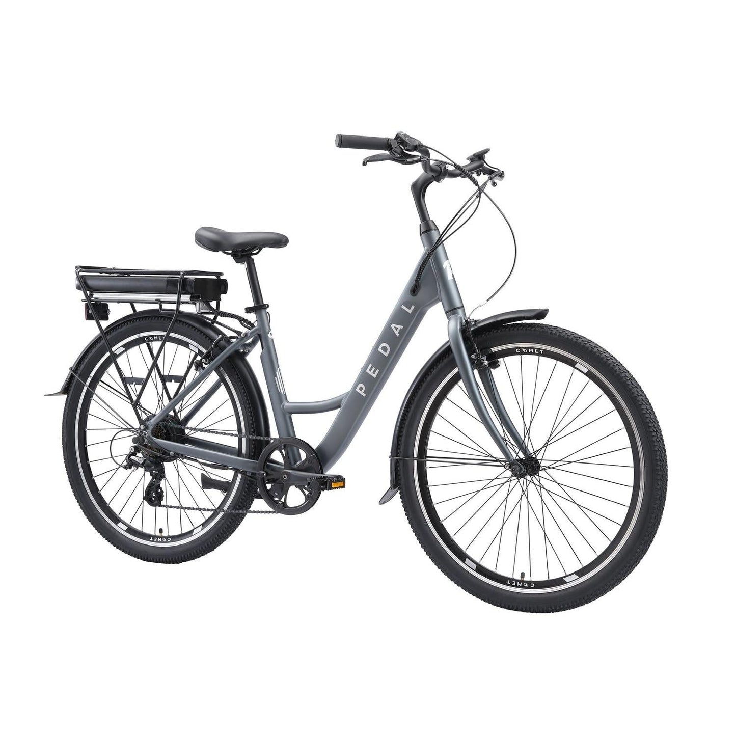 Pedal Comet 2 Step Through Electric Cruiser Bike Lunar Grey
