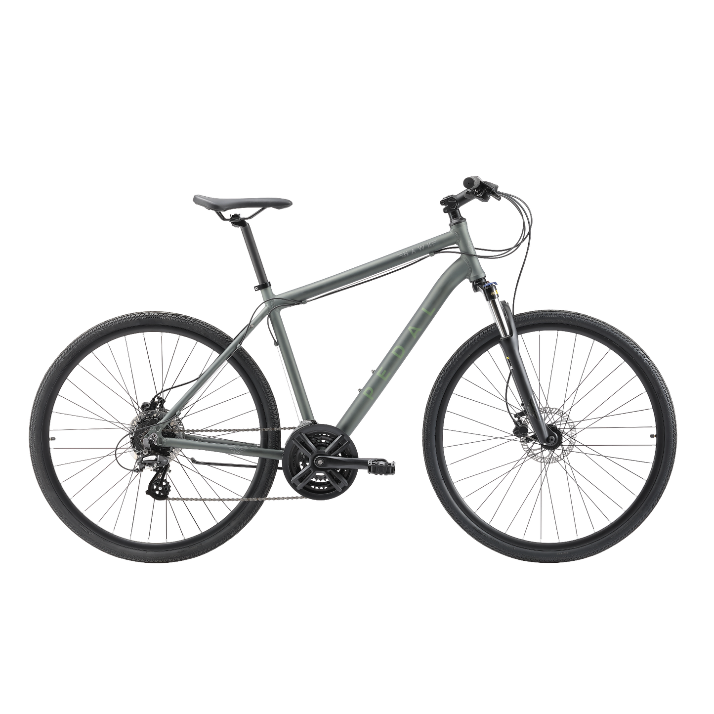 Pedal Hawk Hybrid Bike Green