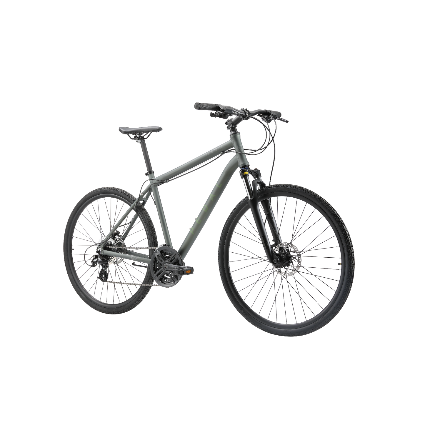Pedal Hawk Hybrid Bike Green