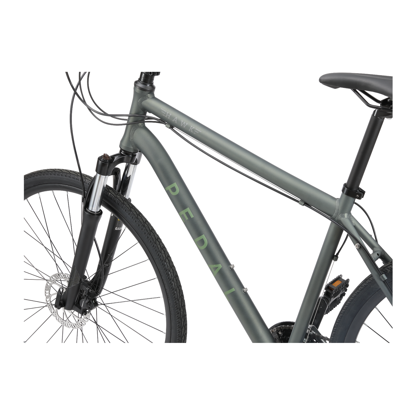 Pedal Hawk Hybrid Bike Green