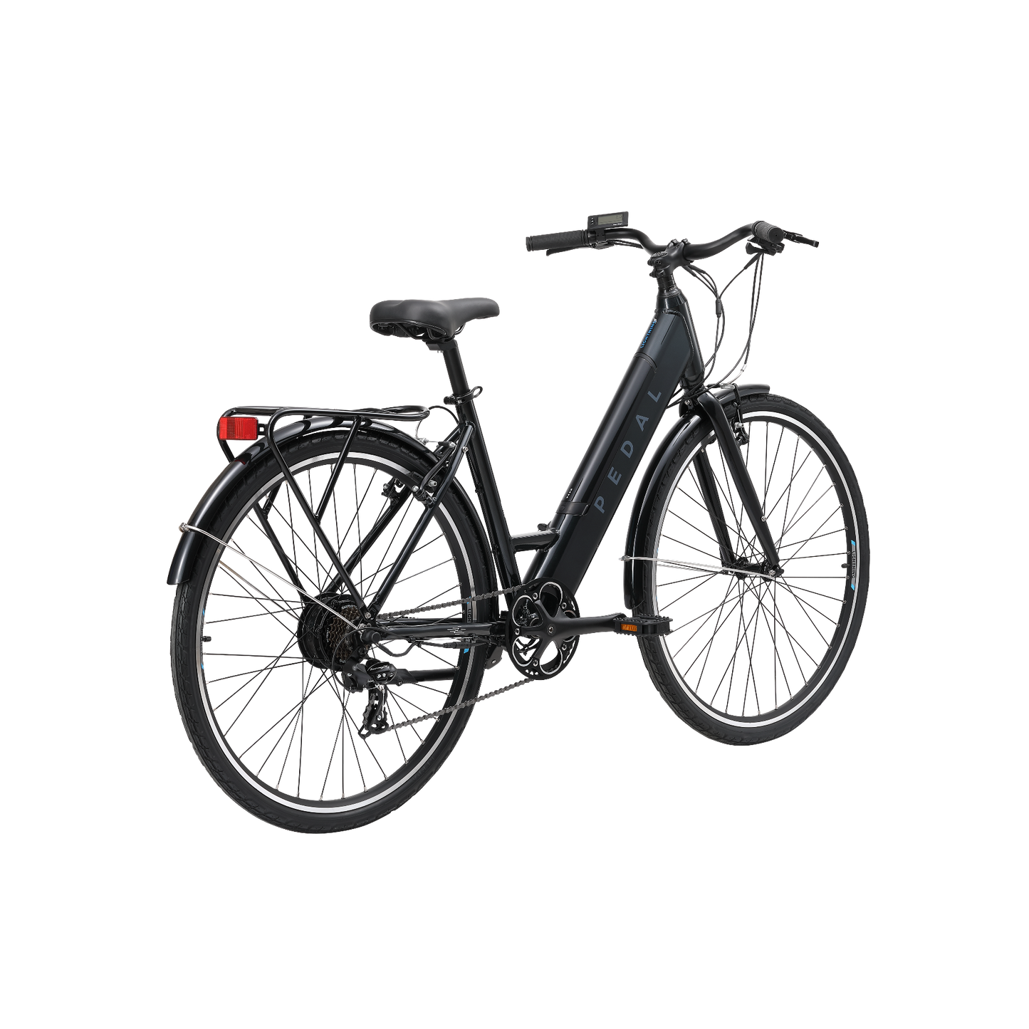 Pedal Lightning 700c Step Through Electric Hybrid Bike Black