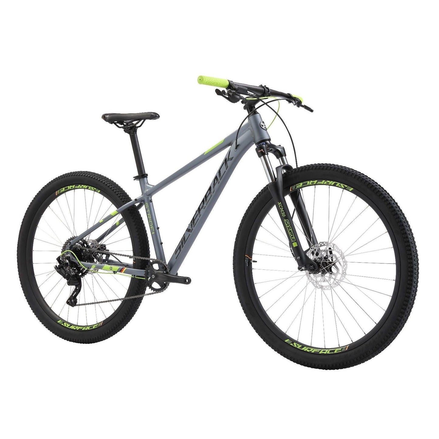 Silverback Stride Comp Hardtail Mountain Bike Grey/Gloss Lime