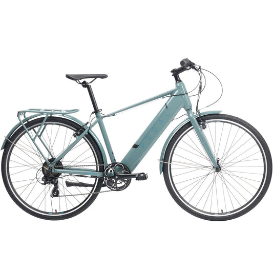 Pedal Lightning 700C Electric Hybrid Bike Grey Blue