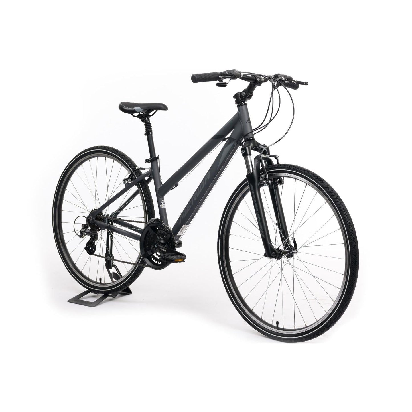 Merida Crossway 10 V Hybrid Bike Silk Anthracite/Grey/Black