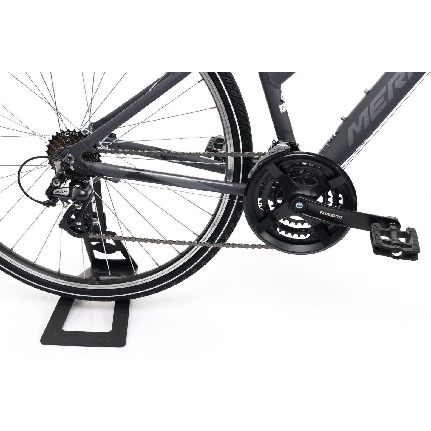 Merida Crossway 10 V Hybrid Bike Silk Anthracite/Grey/Black