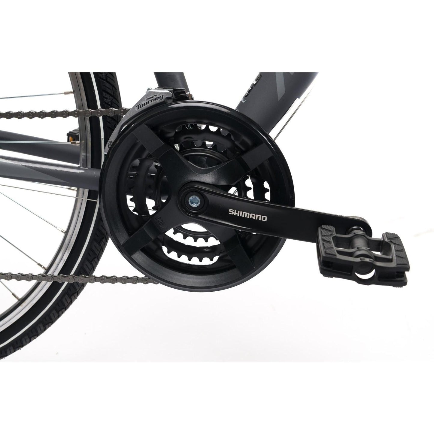 Merida Crossway 10 V Hybrid Bike Silk Anthracite/Grey/Black