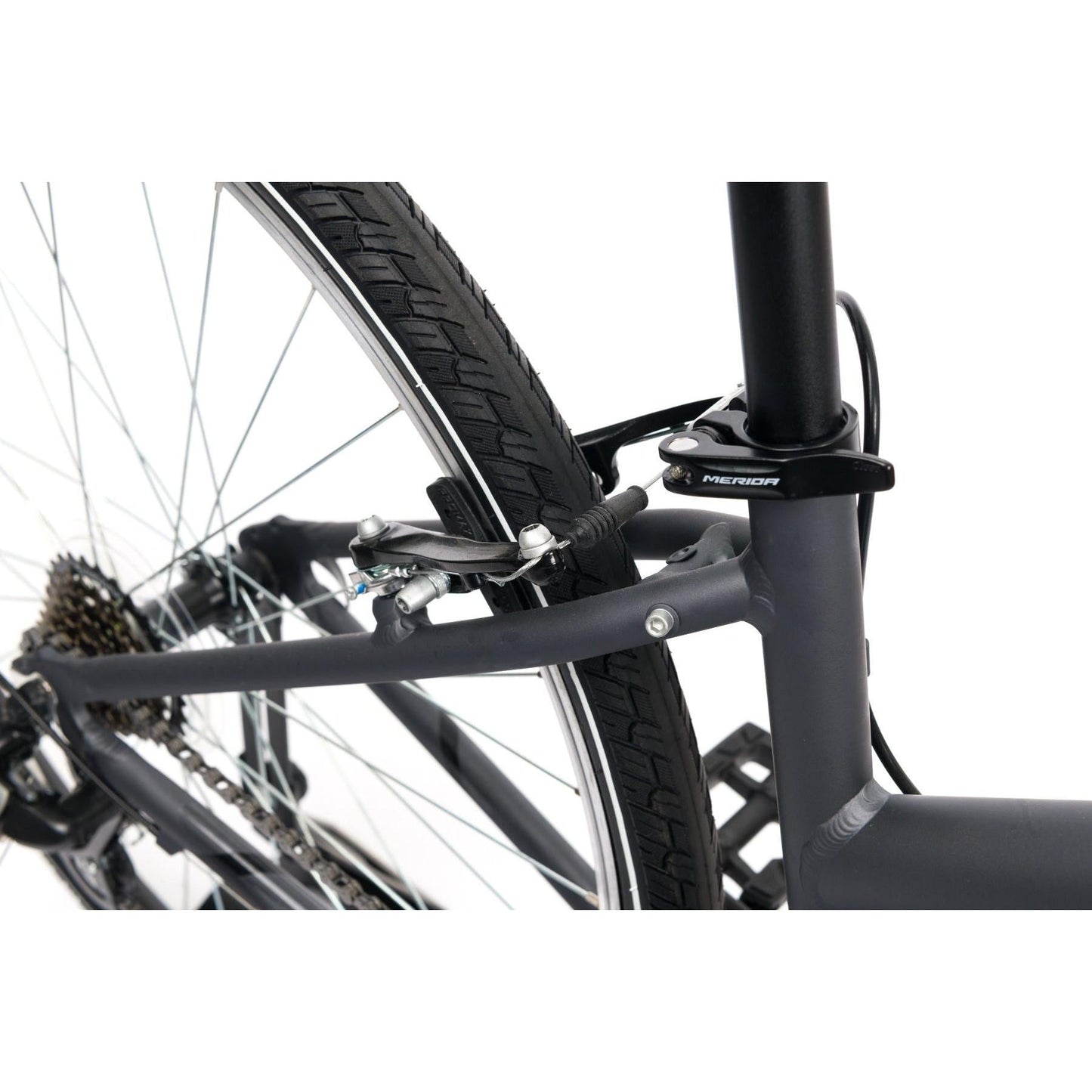 Merida Crossway 10 V Hybrid Bike Silk Anthracite/Grey/Black