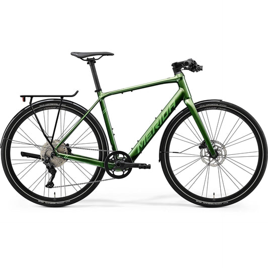 Merida eSpeeder 400 EQ Electric Flat Bar Road Bike Silk Fog Green