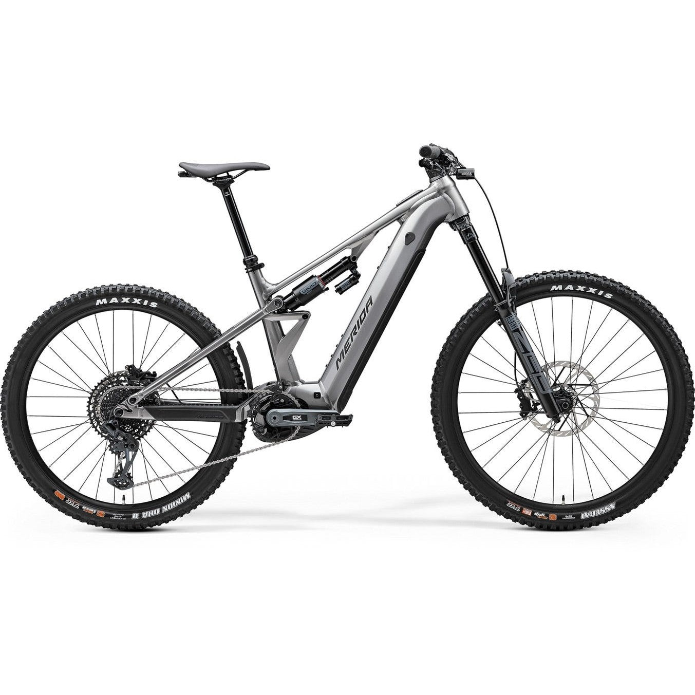 Merida eOne-Eighty 700 Electric Enduro Bike Gunmetal Grey/Black