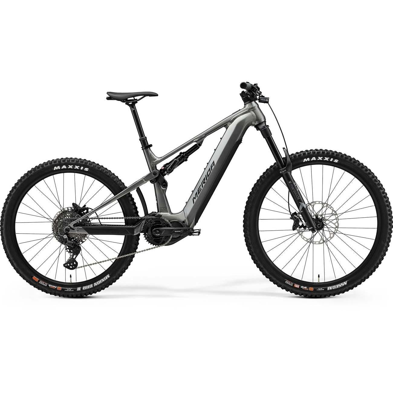 Merida eOne-Sixty 675 Electric Dual Suspension Mountain Bike Gunmetal Grey/Black