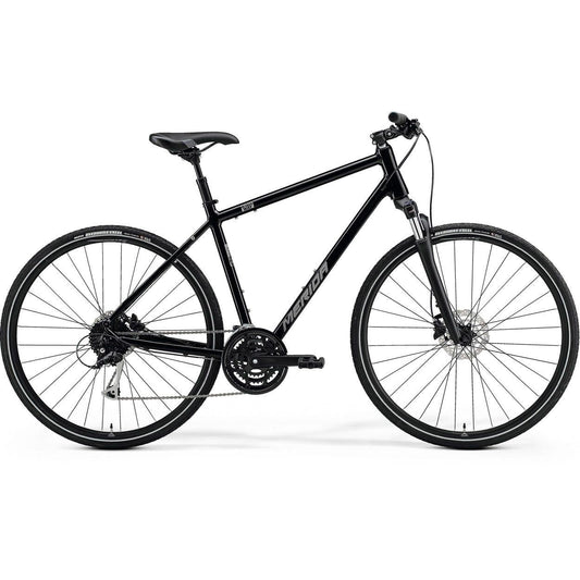 Merida Crossway 100 Hybrid Bike Glossy Black/Matt Silver