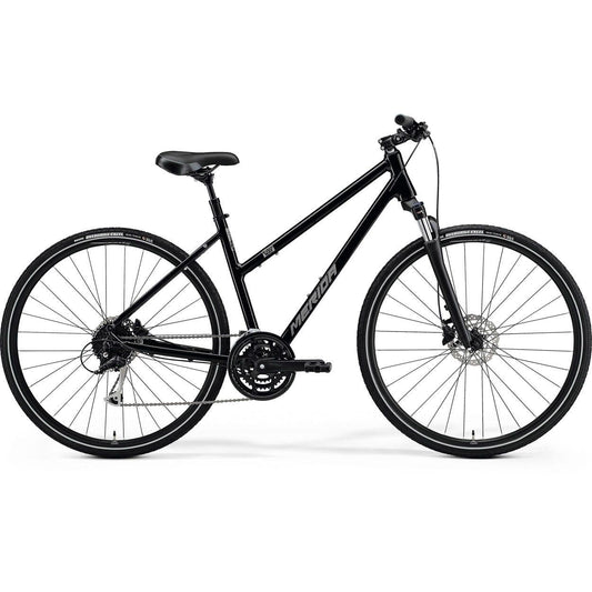 Merida Crossway 100 Hybrid Bike Glossy Black/Matt Silver
