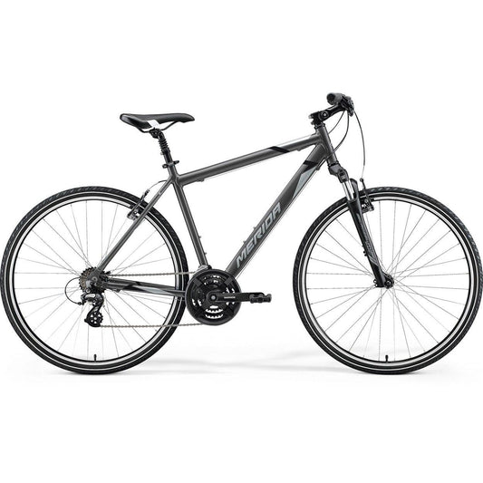Merida Crossway 10 V Hybrid Bike Silk Anthracite Grey/Black