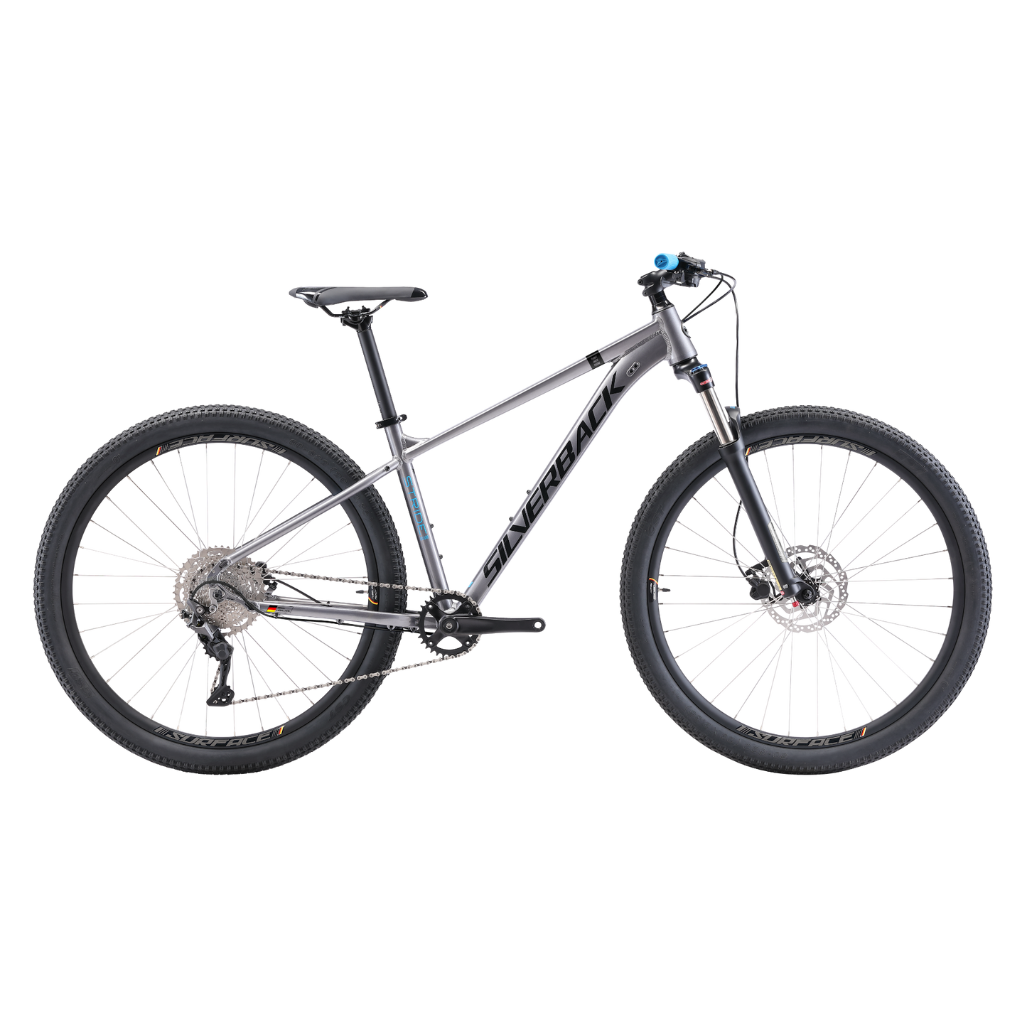 Silverback Stride Deluxe Mountain Bike Grey/Gloss Sky Blue