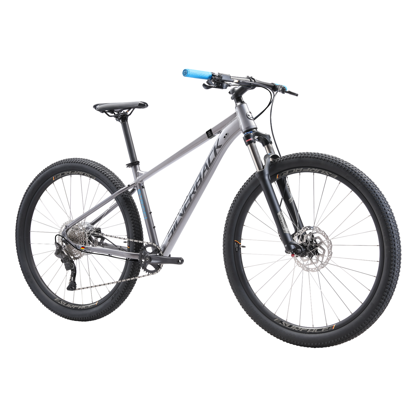Silverback Stride Deluxe Mountain Bike Grey/Gloss Sky Blue