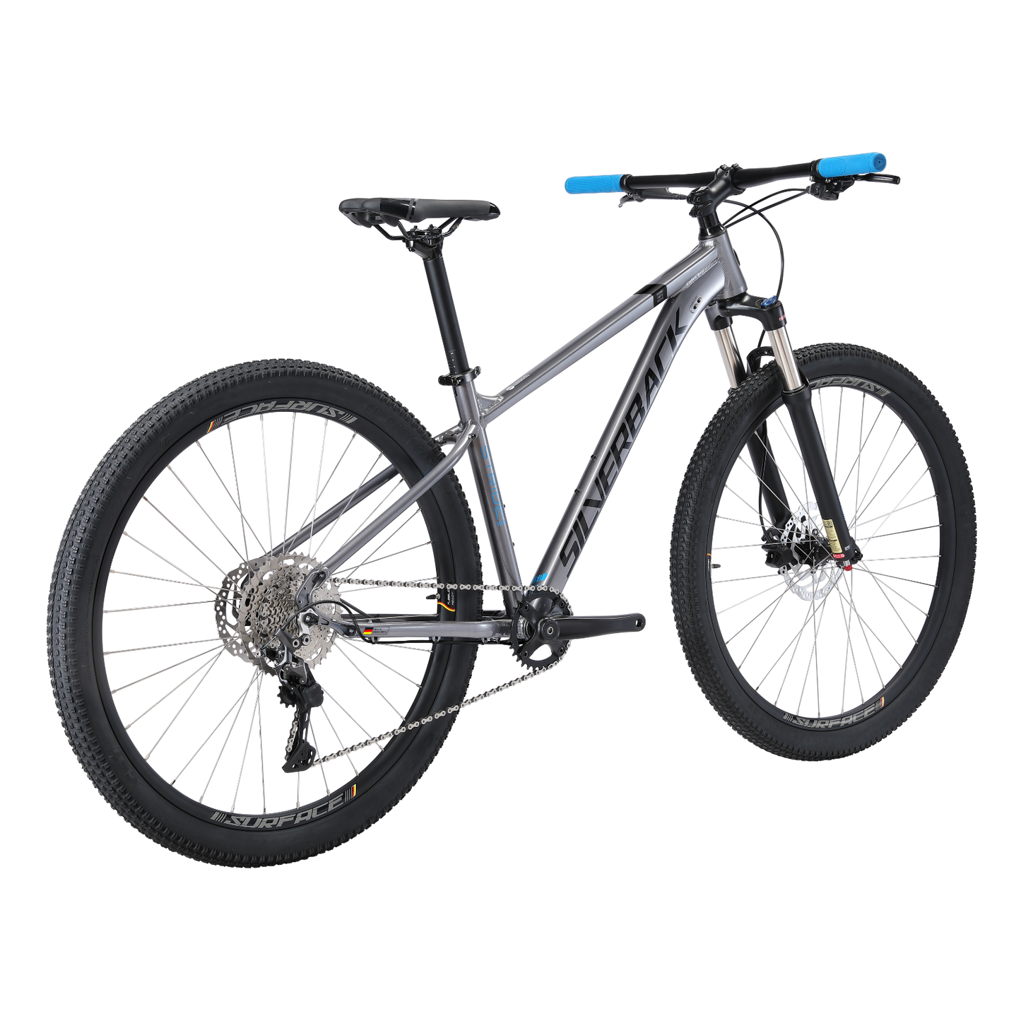Silverback Stride Deluxe Mountain Bike Grey/Gloss Sky Blue