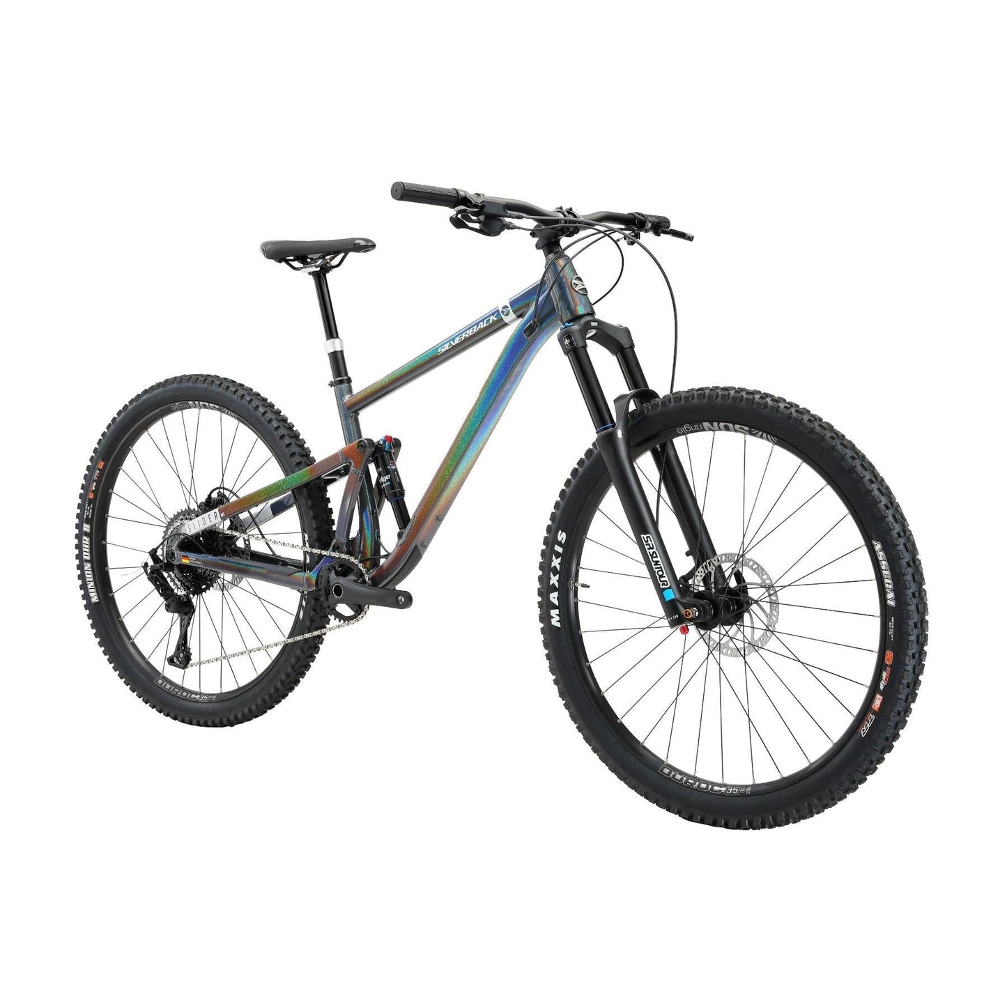 Silverback Slider MS Full Suspension Mountain Bike Rainbow Silver