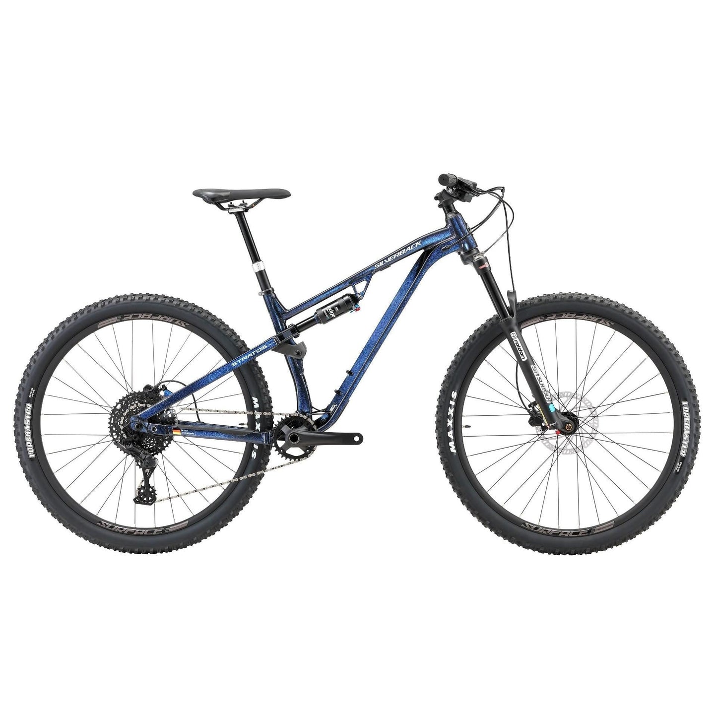 Silverback Stratos AL Comp MS Dual Suspension Mountain Bike Grey/Blue