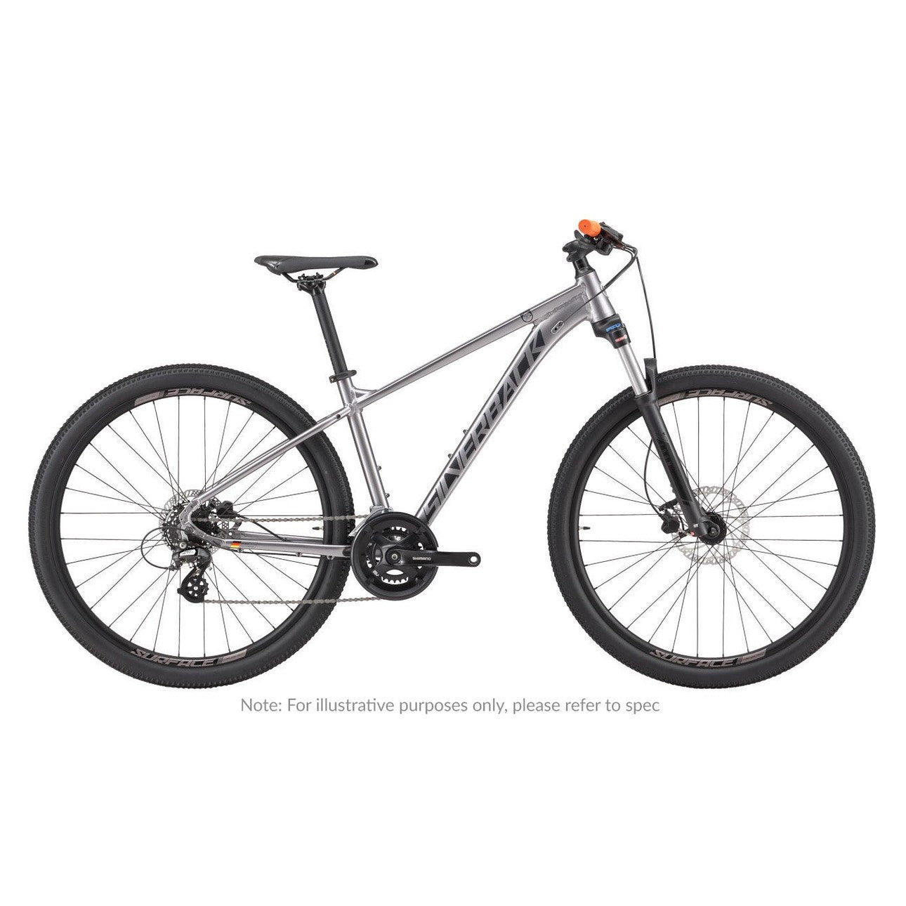 Silverback Stride HD 27.5'' Hardtail Mountain Bike Moondust Black