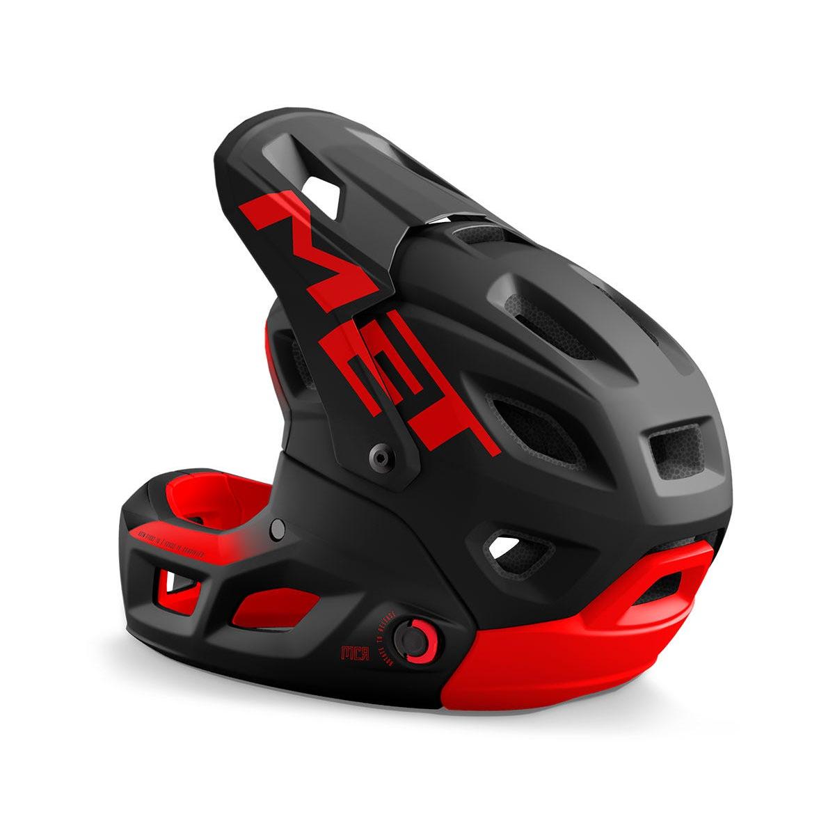MET Parachute MCR Fullface Helmet Black/Red