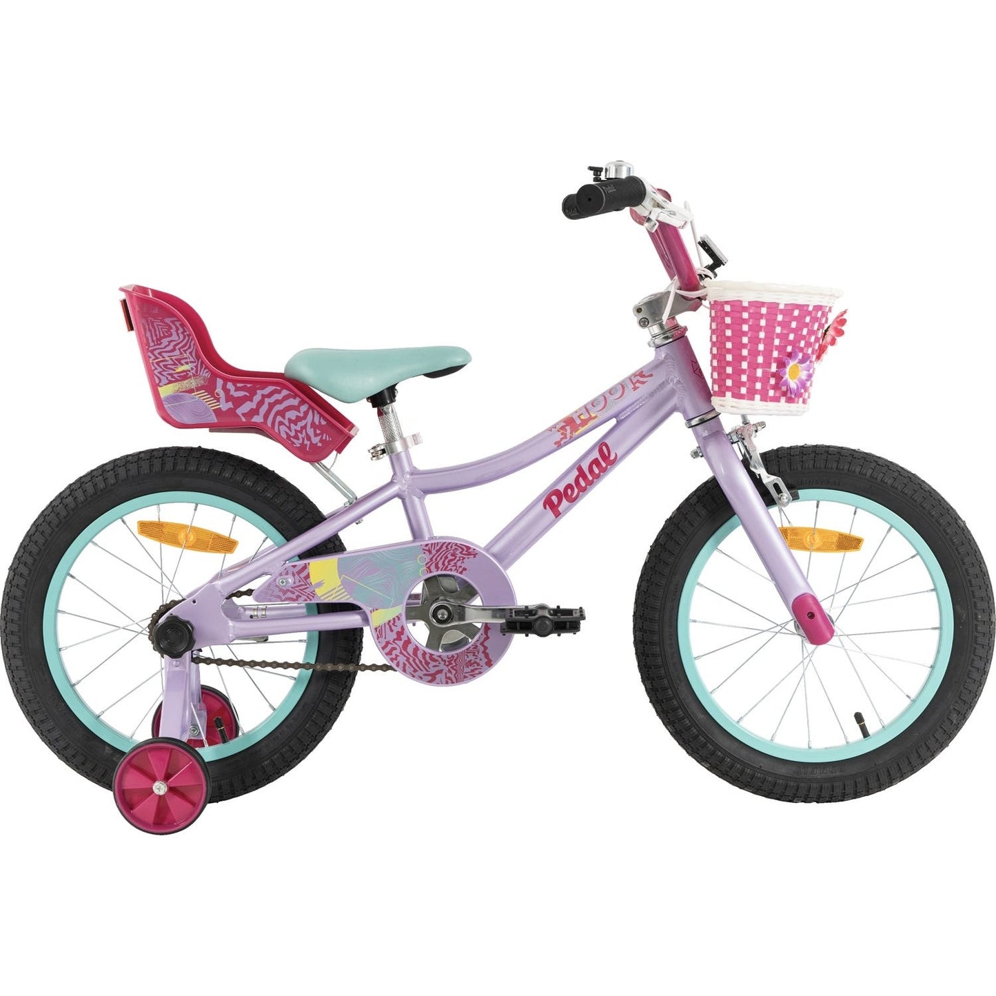 Pedal Hoot 16'' Alloy Kids Bike Lilac/Black
