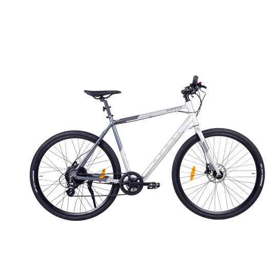 Pedal Clipper Electric Flat Bar Road Bike Grey 54cm