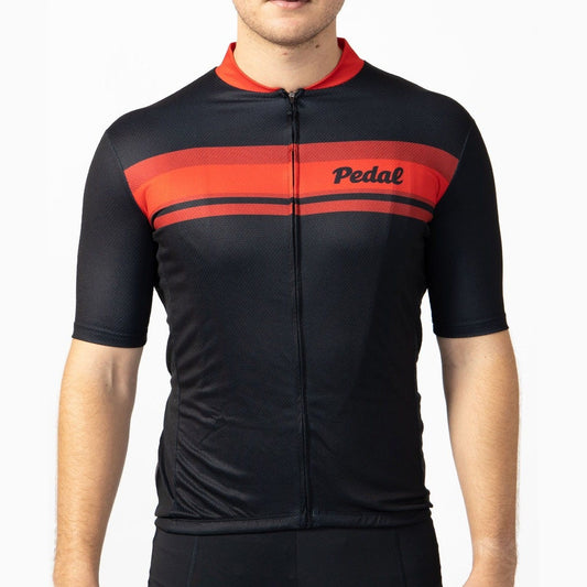 Pedal Short Sleeve Jersey Black Red