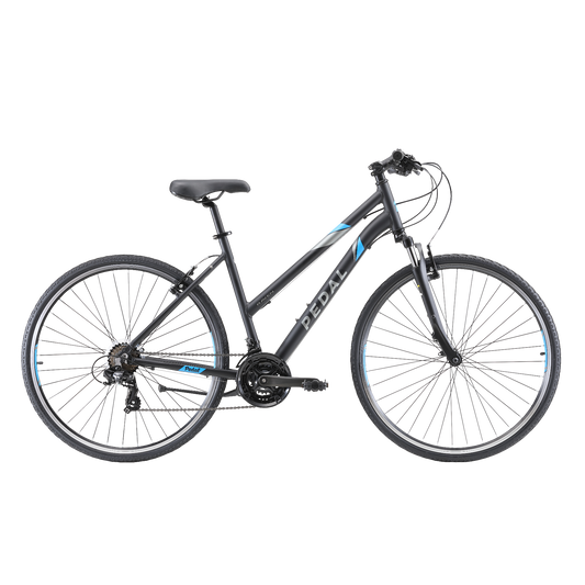 Pedal Raven Hybrid Bike Black/Blue