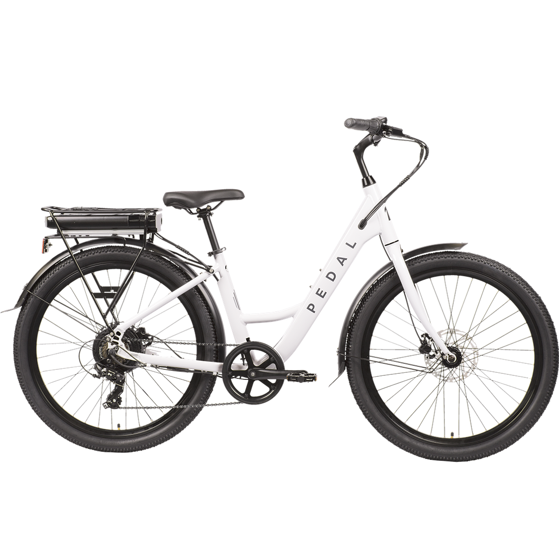 Pedal Comet 3 Disc Electric Hybrid Bike Pearl White