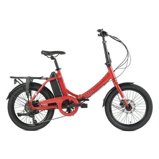 Pedal Derby Electric Folding Bike Red