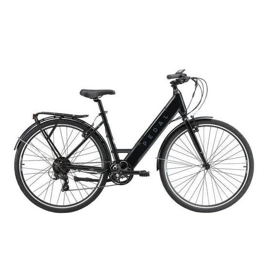 Pedal Lightning 27.5'' Step Through Electric Hybrid Bike Black